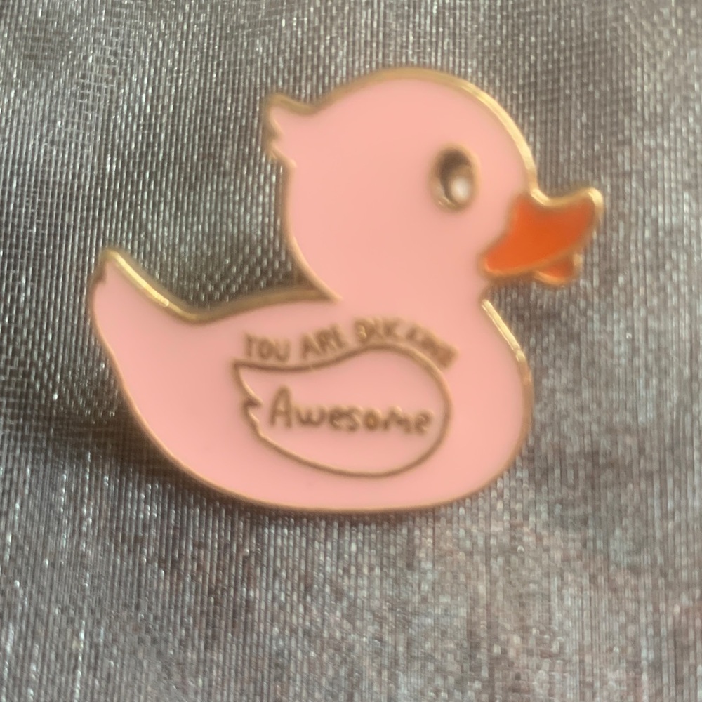 Pink Duck Enamel Pin